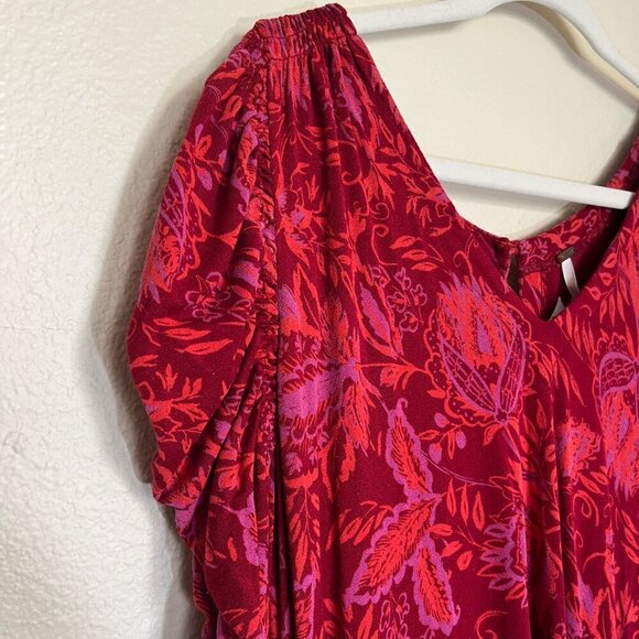 💥Last Chance 50% off Sale💥 Free People Hello Lover Dress Red & Purple Floral L - Picture 4 of 9